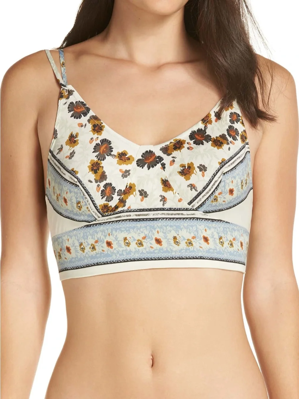 Free People Day To Night Silky Crop Top Brami Ivory